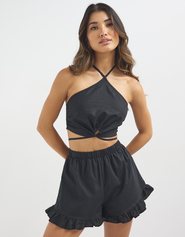 Dazie - Playful Ties Halter Top