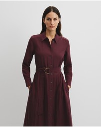 Country Road - Belted Midi Shirt Dress