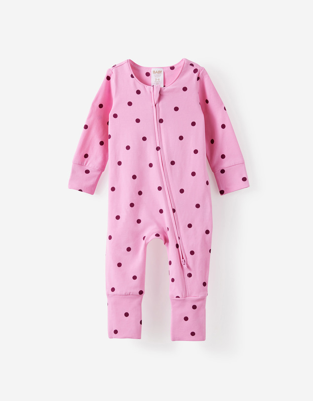 Cotton On Kids - Growie Long Sleeve Zip Romper