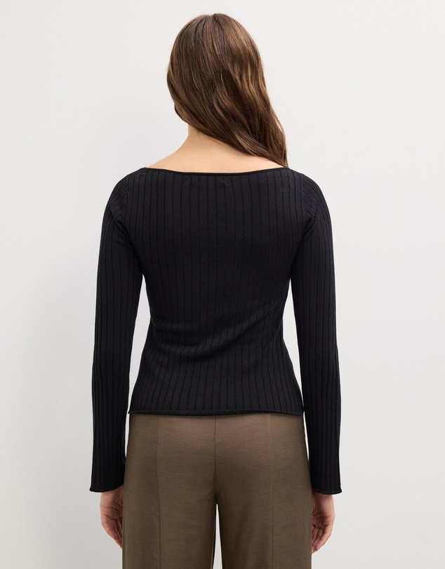 The Fated - Jules Boat Neck Knit Top
