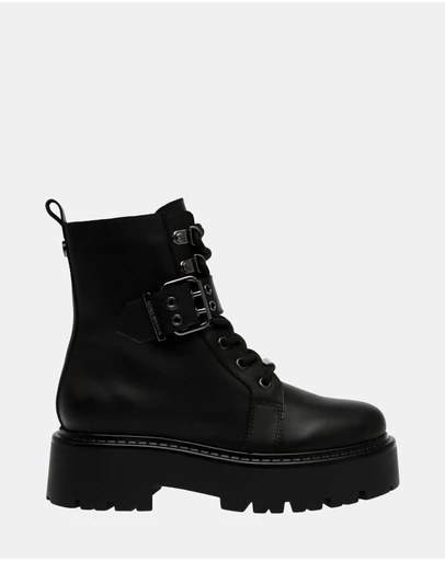 Steve Madden - Off-Road Black Leather Boots