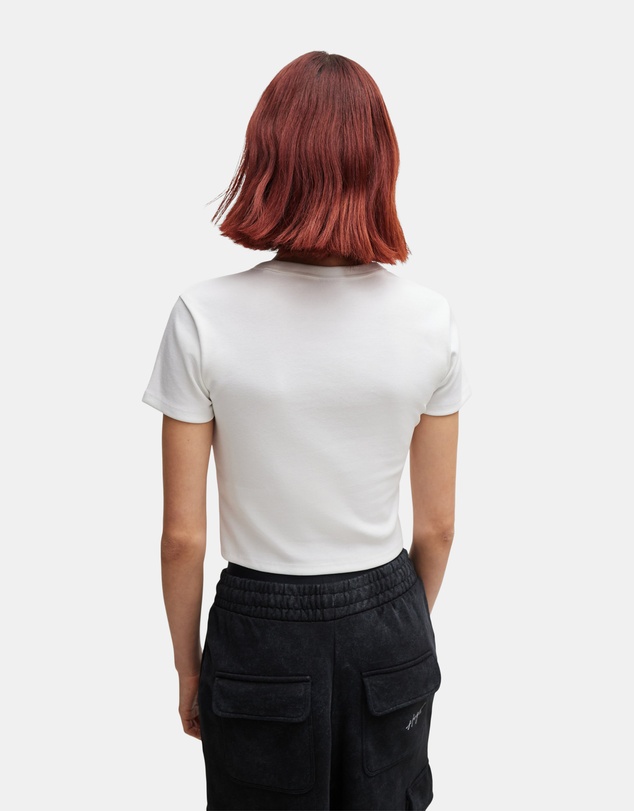 HUGO - Cotton Cropped Slim-Fit Logo T-shirt