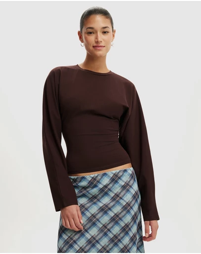 Cotton On - Blair Batwing Long Sleeve Top
