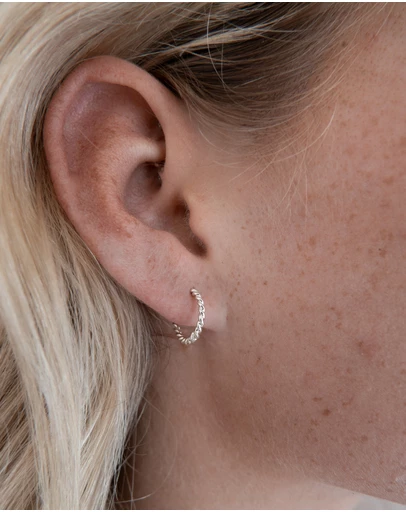 Luna Rae - Sterling Silver - Lyra Huggies