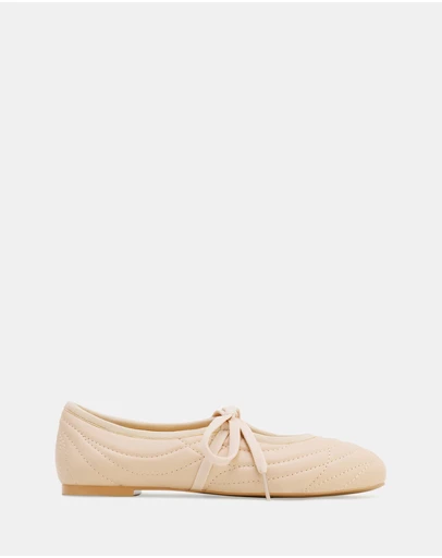 JW PEI - Erika Topstitching Lace-up Ballet Flats