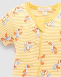 Purebaby - Rib Short Sleeve Growsuit -Kids-Babies