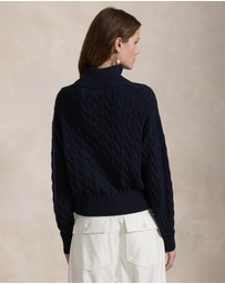 Polo Ralph Lauren - Cable-Knit Cotton Quarter-Zip Sweater