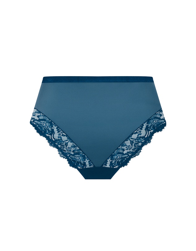 City Chic - Plus size Lara Hi Brief - poseidon