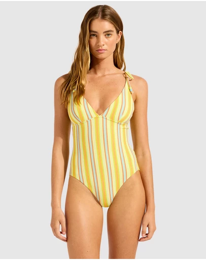 Seafolly - Positano V Neck One Piece Swimsuit