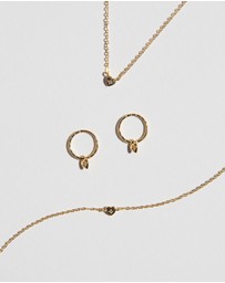 SAINT VALENTINE - Mini Heart Hoops - Gold