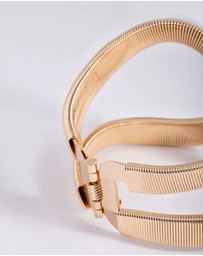 Lovisa - Gold Textured Oval Cuff Bangle