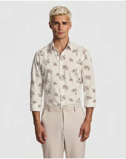 yd. - Lucio Slim Floral Shirt