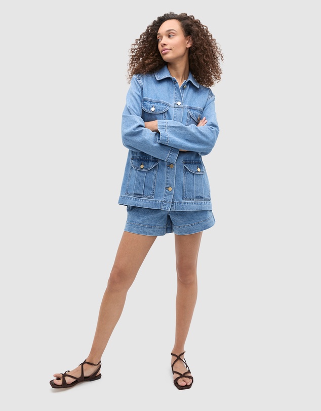 Seed Heritage - Core Denim Gathered Short