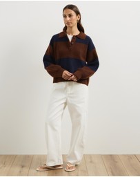 Atmos&Here - Lexi Stripe Knit Polo