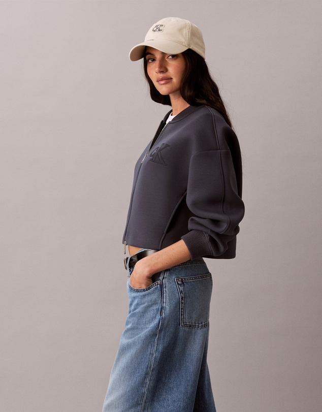Calvin Klein Jeans - Smooth Cropped Relaxed Bomber Jacket