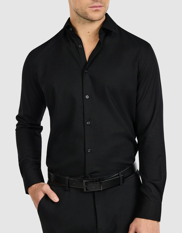 Tarocash - Cy Slim Textured Bamboo Shirt