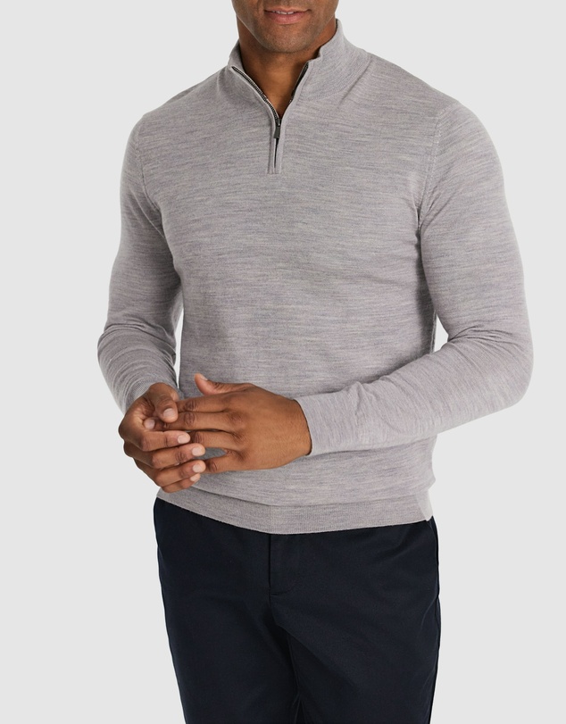 Tarocash - Asher Merino Wool Zip Knit