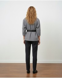 Mossée - Laila Draped Scarf-Collar Cardigan