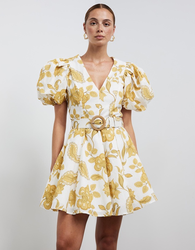Sofia Irina - Mini Balloon Sleeve Dress