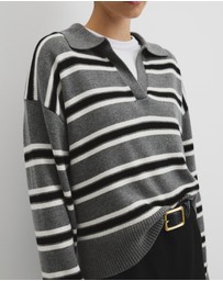 Country Road - Australian Cotton Blend Stripe Knit Polo