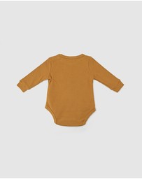 WITH LOVE FOR KIDS - Basics Thick Ribbed Long Sleeve Onesie - Babies