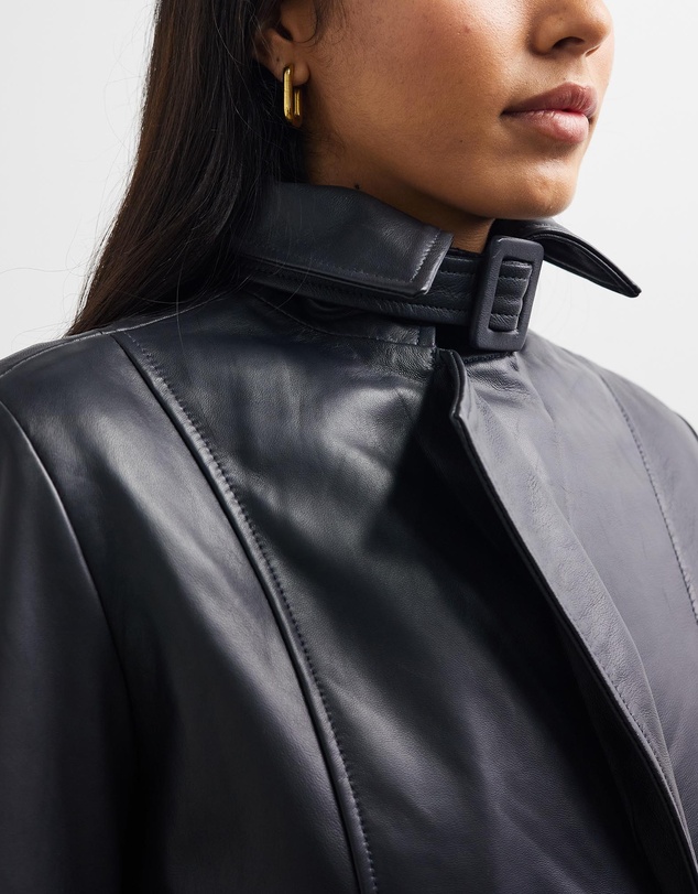 Sofia Irina - Leather Trench Coat