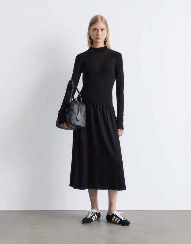 & Other Stories - Knitted Mock-Neck Midi Dress