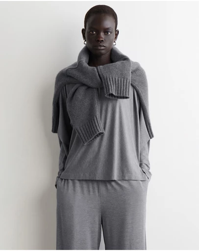 COS - Fluid Jersey Long-Sleeve Top