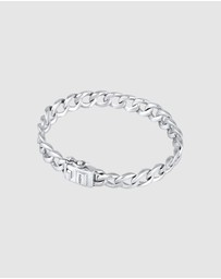 Kuzzoi - ICONIC EXCLUSIVE - Bracelet Men Curb Chain Box in 925 Sterling Silver