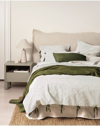 Aura Home - Chambray Mini Stripe European Pillowcase