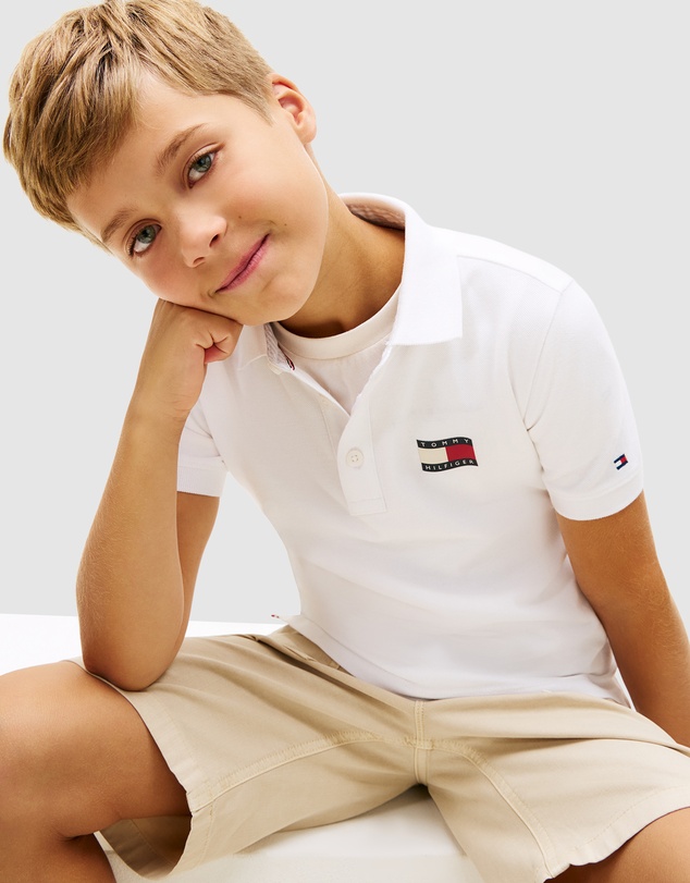Tommy Hilfiger - Boys Regular Fit Wavy Flag Polo Shirt - Kids