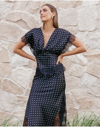 Petal & Pup - Ailbhe Top - Black Polka Dot
