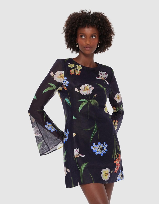 LEO LIN - Suzanne Bell Sleeve Mini Dress