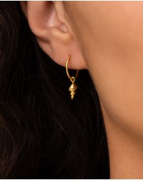 SAINT VALENTINE - Conch Shell Mini Hoops - Gold - ICONIC EXCLUSIVE