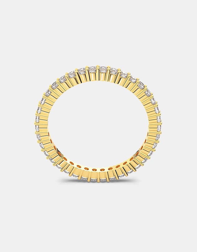 Swarovski - Matrix Vittore Ring, Round Cut, White, 18K Gold Finish