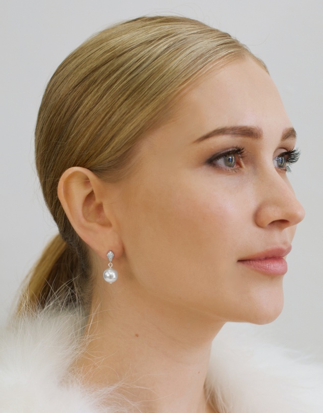 Stephanie Browne - Tiffany II Pearl Earrings