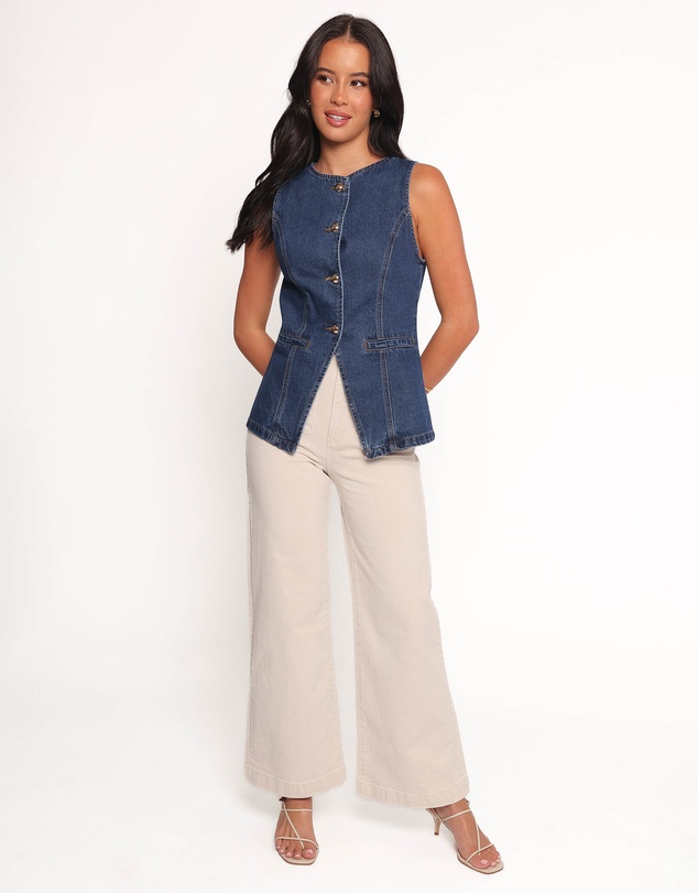 Petal & Pup - Nessa Denim Vest - Blue
