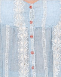 Petal & Pup - Mila Embroidered Pant Set - Light Blue