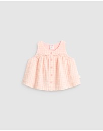 Seed Heritage - Cheesecloth Button Top
