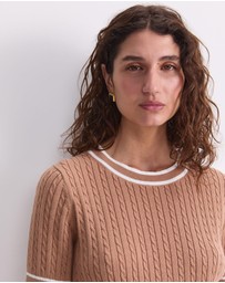 Sportscraft - Elka Cable Short Sleeve Knit
