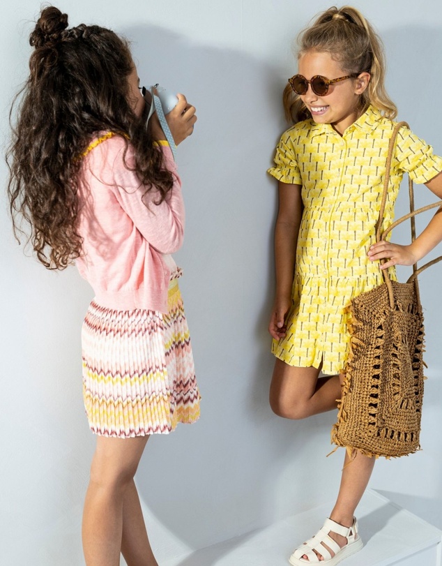Like FLO - Palm Tree Print Shirt Dress - Kids-Teens
