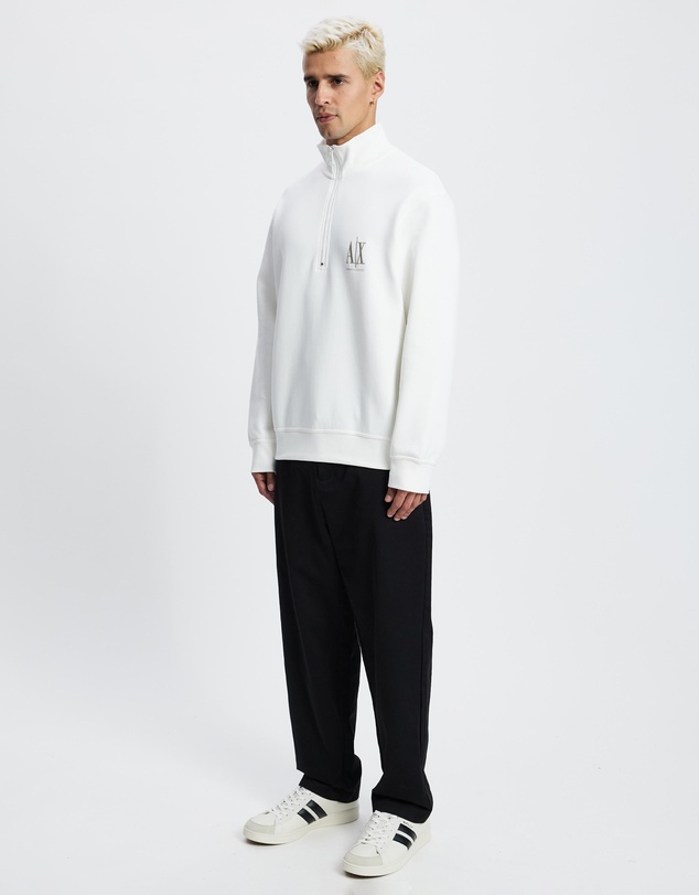 Armani Exchange - Chest Logo Half Zip Sweatshirt