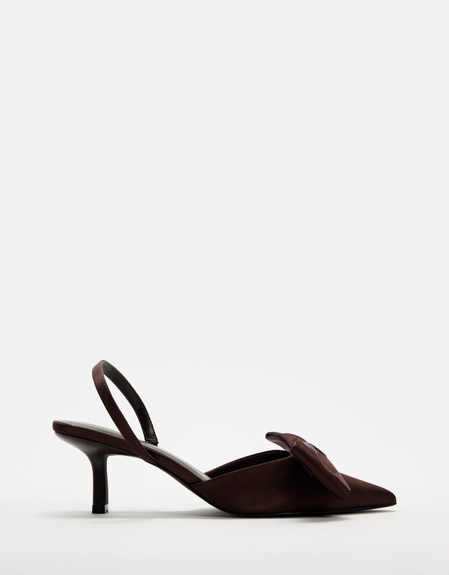 Atmos&Here - Jules Bow Sling Back Kitten Heels
