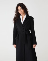 Forcast - Orla Wool Blend Tie Waist Coat