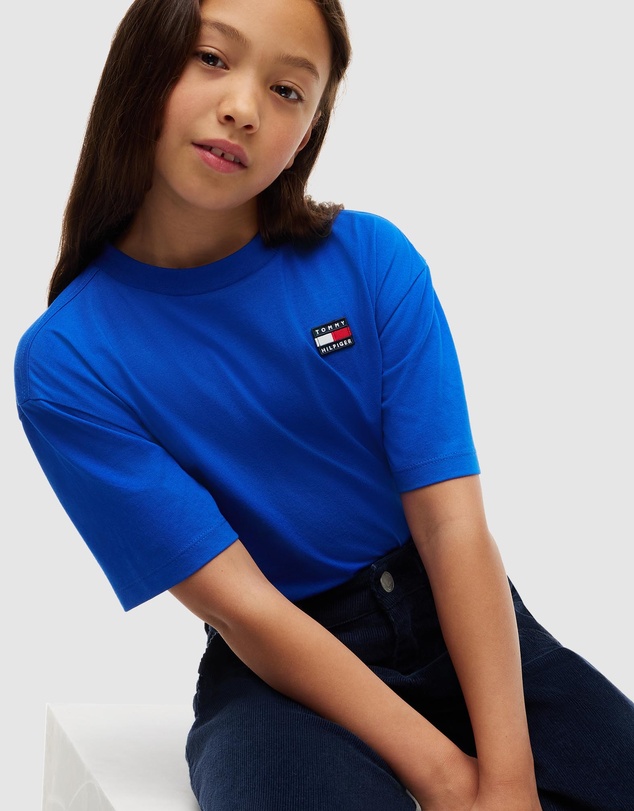 Tommy Hilfiger - Kids Unisex 8-16 Essential Flag Logo Jersey T-Shirt - Teens
