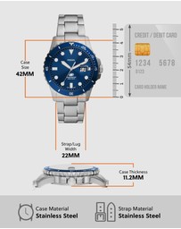 Fossil - Fossil Silver Tone Analogue Watch