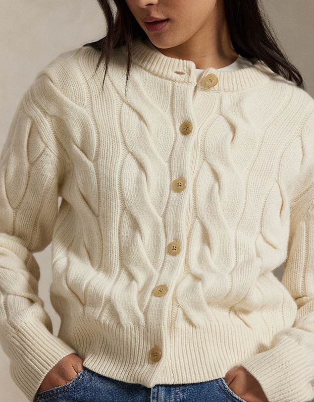 Polo Ralph Lauren - Cable-Knit Wool-Cashmere Cardigan - ICONIC EXCLUSIVE