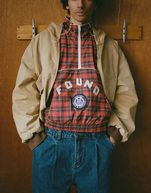 Found - Red Plaid Track Jacket