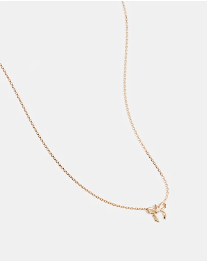 By Charlotte - Forever More Bow Necklace