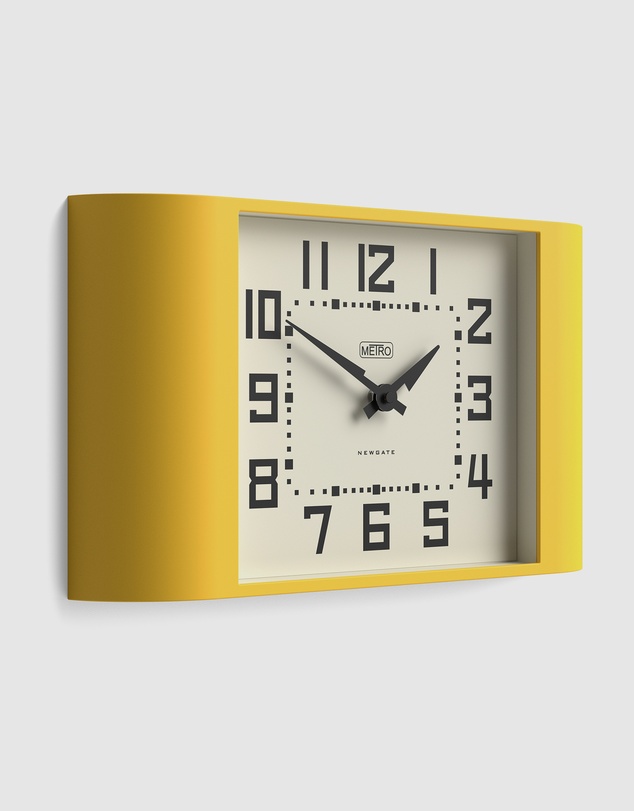 Newgate - Newgate Metro Wall Clock-Yellow